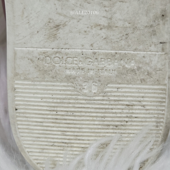 Dolce&Gabbana Metallic Pink Leather Sneakers Size 36 Designer Luxury Shoes Italy - Picture 3 of 11